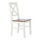 Cortland White and Natural Wood Dining Chair Set of 2 image number 0