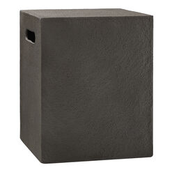 Negril Gray Faux Stone Propane Tank Holder End Table