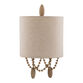 Reid Wood Bead And Linen Wall Sconce image number 0