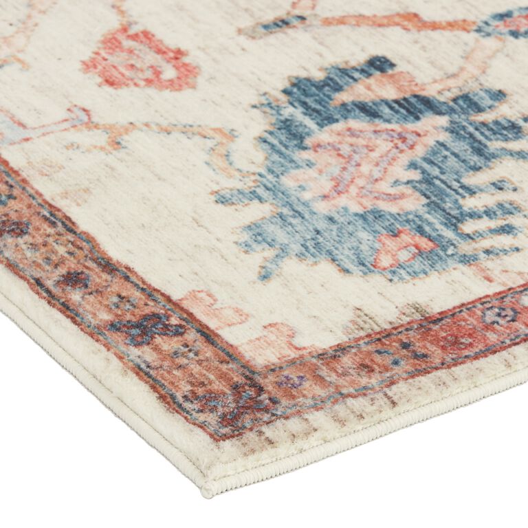 Zoe Multicolor Floral Distressed Persian Style Area Rug image number 4