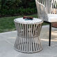 Salinas Ceramic and All Weather Wicker Outdoor End Table image number 1