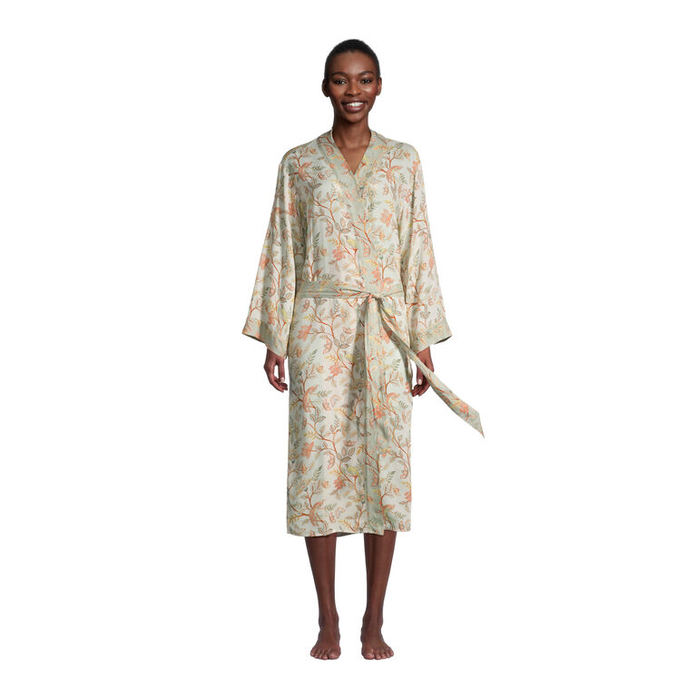 Veda Ivory And Sage Green Jaipur Birds Pajama Collection image number 2
