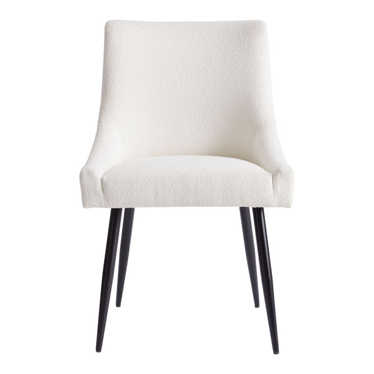Jocelyn Ivory Textured Upholstered Dining Chair Set of 2 image number 3