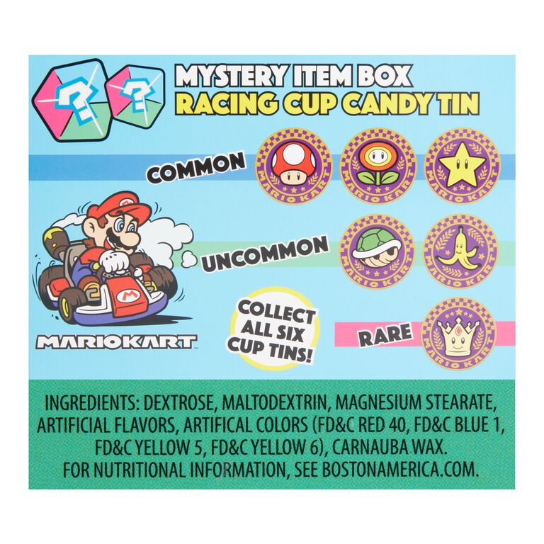 Mario Kart Mystery Box Racing Cup Candy Tin Set of 9 image number 2