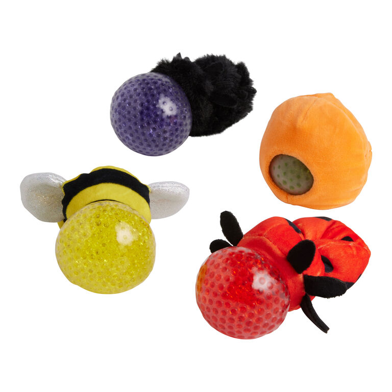 Garden Bug Plush Jelly Squeeze Toy Set of 4 image number 2