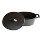 Enzo Oval Black Ceramic Baking Dish with Lid image number 2