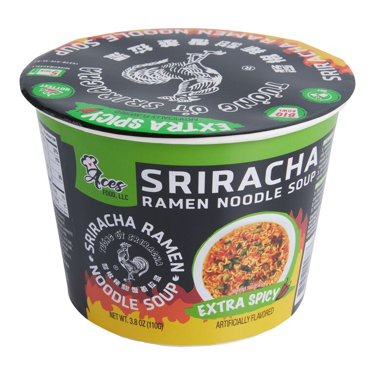 Sriracha Extra Spicy Ramen Noodle Soup Bowl Set of 2 image number 1