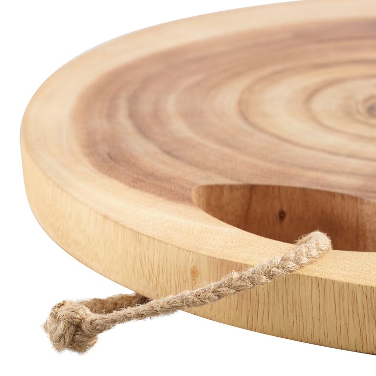 Round Raw Edge Tree Ring Cutting Board image number 2