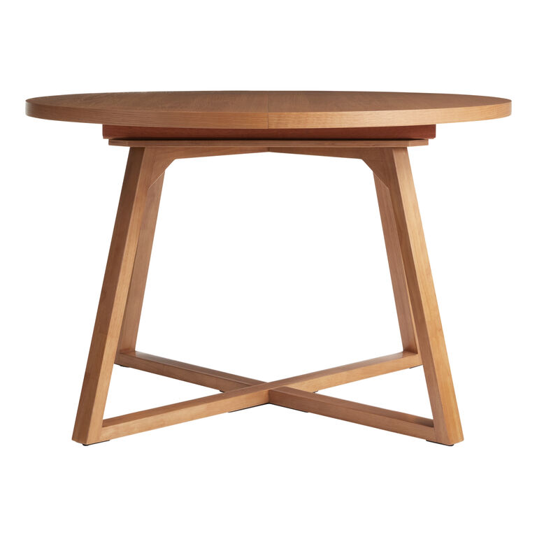 Maliyah Wood Rounded Extension Dining Table image number 3