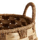 Edith Seagrass And Rattan Checkered Tote Basket image number 2