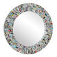 Round Recycled Magazine Mosaic Wall Mirror image number 0