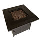 Emuco Square Black Steel Gas Fire Pit Table image number 4