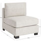 Hayes Cream Modular Sectional Armless Chair image number 5
