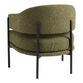 Rylan Moss Green Faux Sherpa Curved Back Chair image number 3