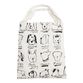 Black And White Illustrated Dogs Canvas Tote Bag image number 0