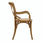 Syena Gray Wood and Rattan Armchair image number 2