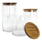 Glass Food Storage Canister With Acacia Wood Lid image number 0