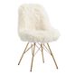 Cypress Ivory Faux Flokati Upholstered Chair image number 0