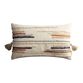 Ivory Tufted Lines Lumbar Pillow image number 0
