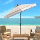 Striped Scalloped 9 Ft Tilting Patio Umbrella image number 1