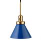 Matt Blue Metal Cone Shade Pendant Lamp image number 2