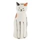 White Multicolor Ceramic Cat Vase image number 0