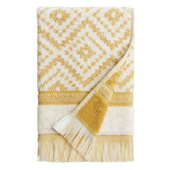 Indie Mustard Yellow Diamond Towel Collection