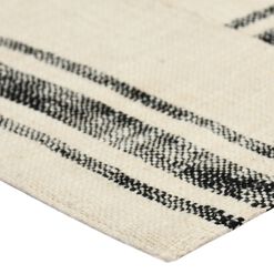 Ivory and Black Rustic Stripe Patch Placemats Set of 4
