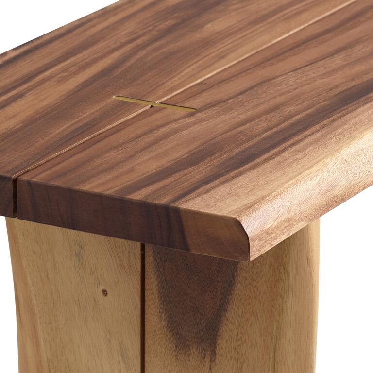 Sansur Rustic Pecan Live Edge Wood Console Table image number 5