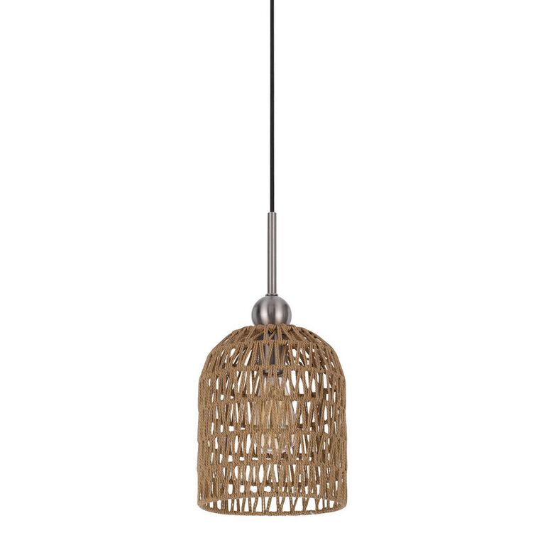 Ormond Open Weave Rope Bell Pendant Lamp image number 1