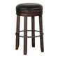 Hawes Mahogany And Metal Backless Swivel Barstool image number 0