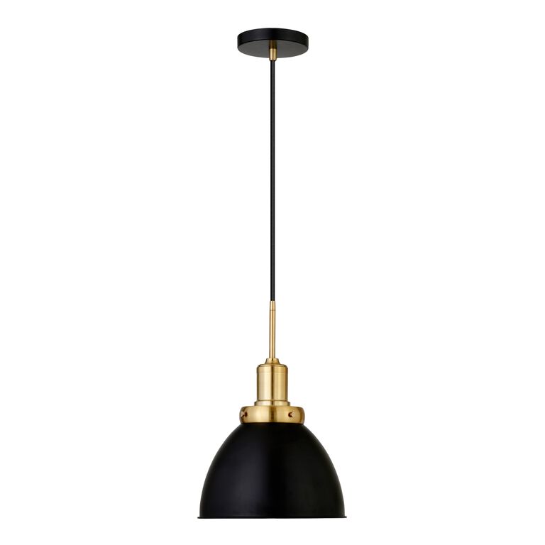 Iris Brass And Metal Dome Pendant Lamp image number 1