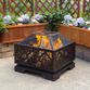 Cloud Square Rubbed Bronze Steel Filigree Fire Pit image number 1