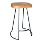 Chent Wood and Metal Backless Counter Stool 2 Piece Set image number 0