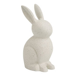Speckled Cream Ceramic Rabbit Decor