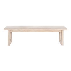 Blythe Whitewash Reclaimed Pine 3 Seater Dining Bench