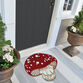 Red and White Mushroom Indoor Outdoor Rug image number 1