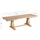 Avila Washed Natural Wood Extension Dining Table image number 6