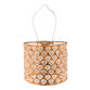 Copper Drum Chevron Fabric Solar LED Lantern image number 0