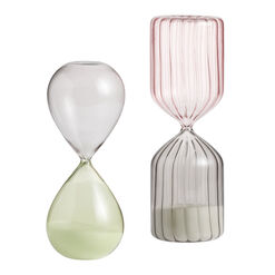 Colored Glass Hourglass Timer Decor