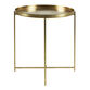 Lillie Round Gold Etched Tray Top Folding Side Table image number 0
