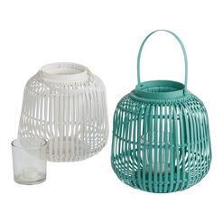 Painted Bamboo Candle Lantern