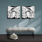 Dunstan Black And White Upholstered Bench With Hairpin Legs image number 1