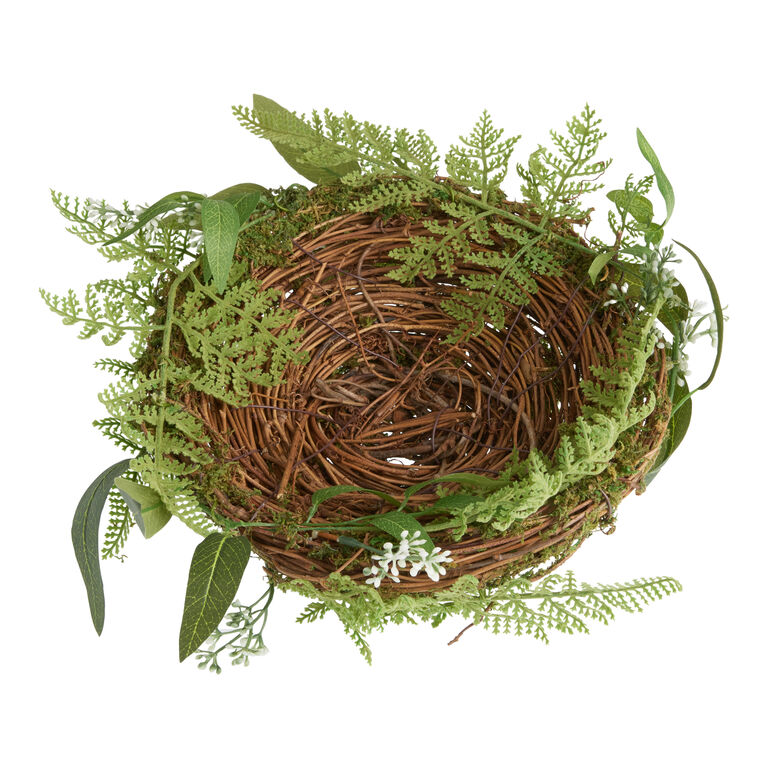 Natural Twig and Faux Fern Nest Decor image number 1