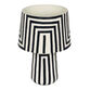 Parry Black and White Maze Stripe Table Lamp image number 2
