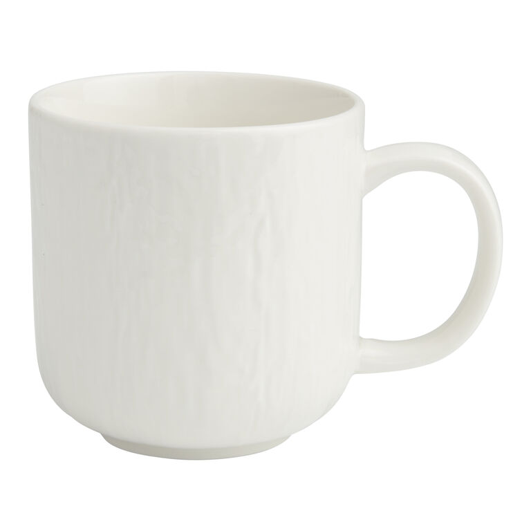 Stella White Textured Ceramic Mug image number 1
