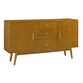 Extra Wide Acorn Brown Wood Mid Century Media Stand image number 0