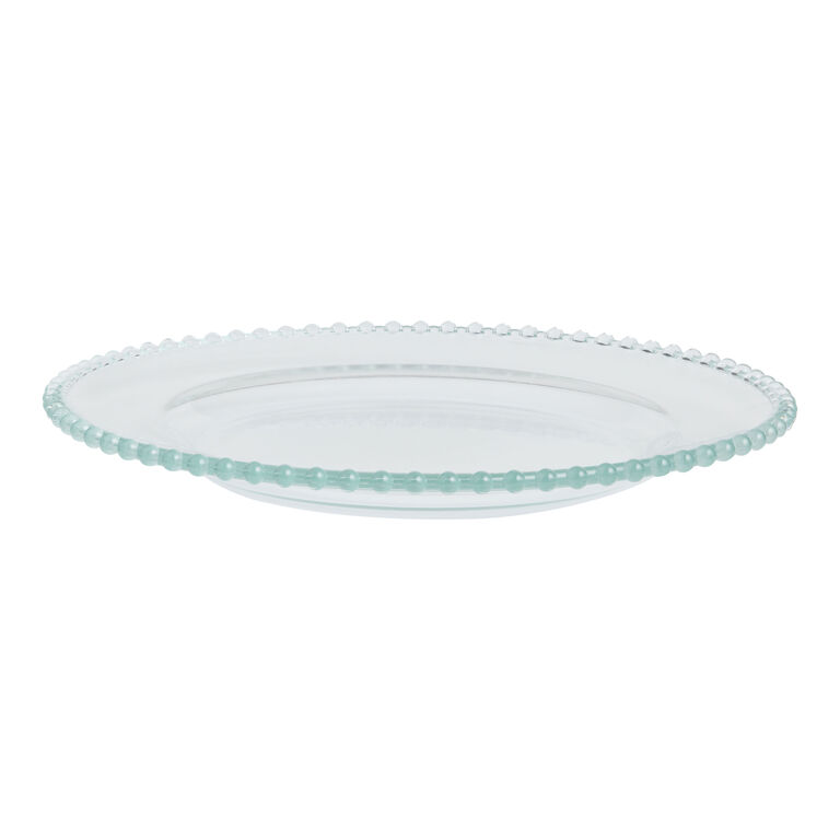 Clear Glass Beaded Rim Charger Plate image number 2