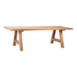 Coamo Reclaimed Teak Wood A Frame Outdoor Dining Table