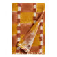 Daphne Rust And Mustard Square Block Print Hand Towel image number 0